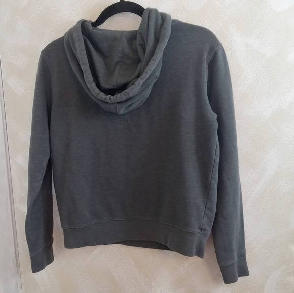 XS Aeropostale Flower Floral Grey Pullover Hoodie - Picture 6 of 9